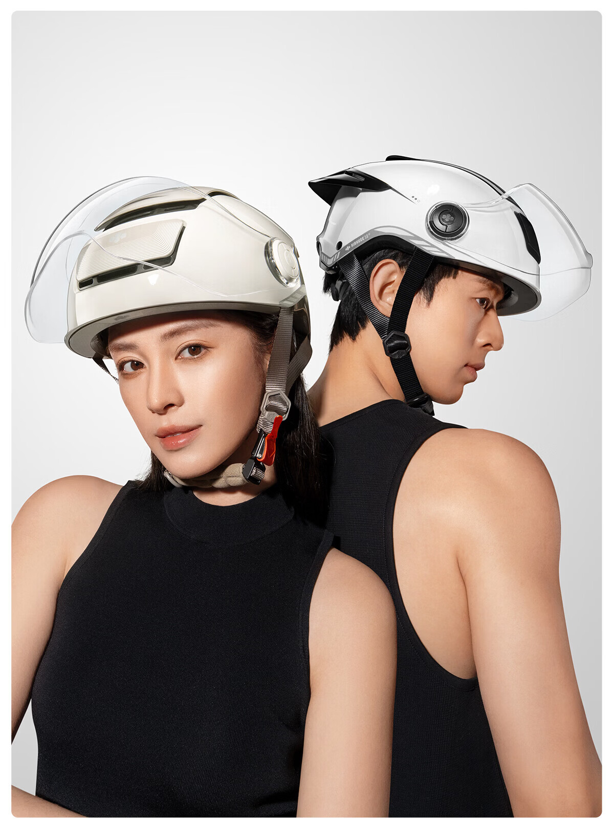 Two Little Bees 3rd Generation Zero-Feel Sunroof Helmet 3C Certified Electric Motorcycle Helmet Unisex Summer Sun Protection Half Helmet Breathable Safety Cap Large Tail Wing/Khaki Apricot 31