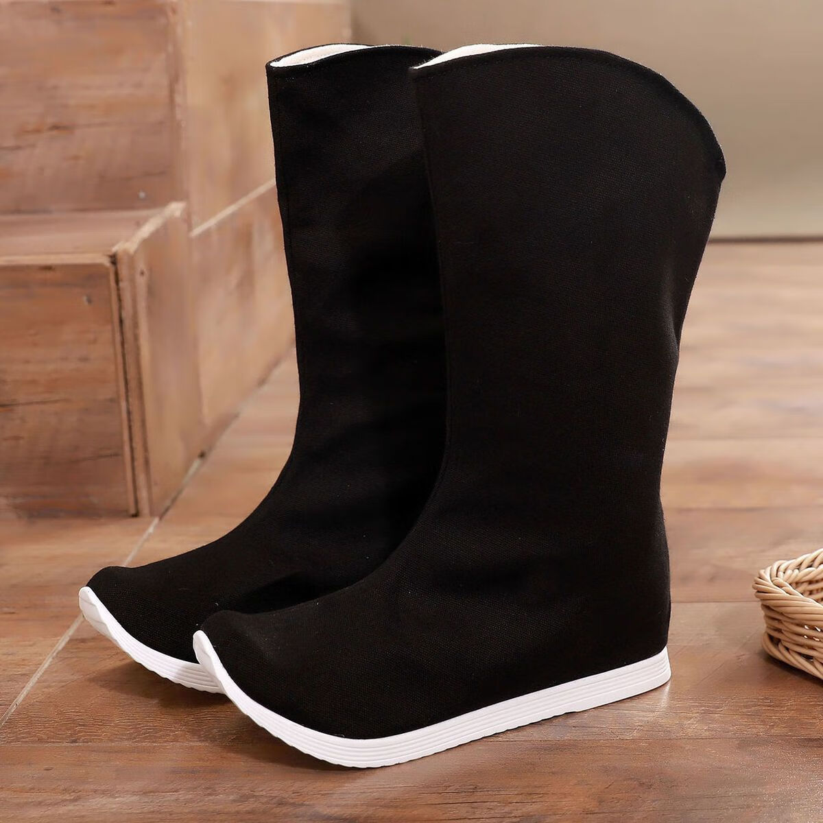 【冷天穿的】搭古代汉服男靴古装靴子汉服鞋增高男明朝武侠鞋防滑影视