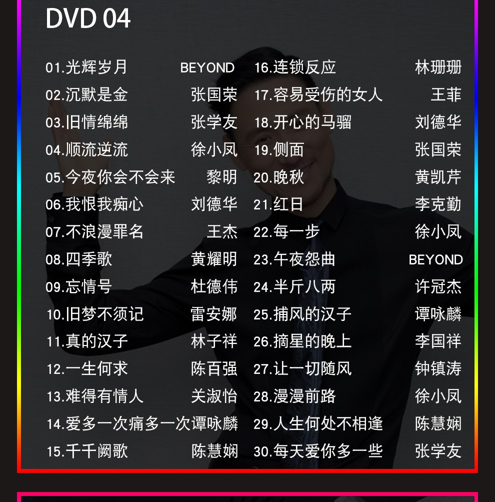 流行國粵語老歌的士高中文dj歌曲汽車載6dvd視頻mv碟片光盤送車cd包