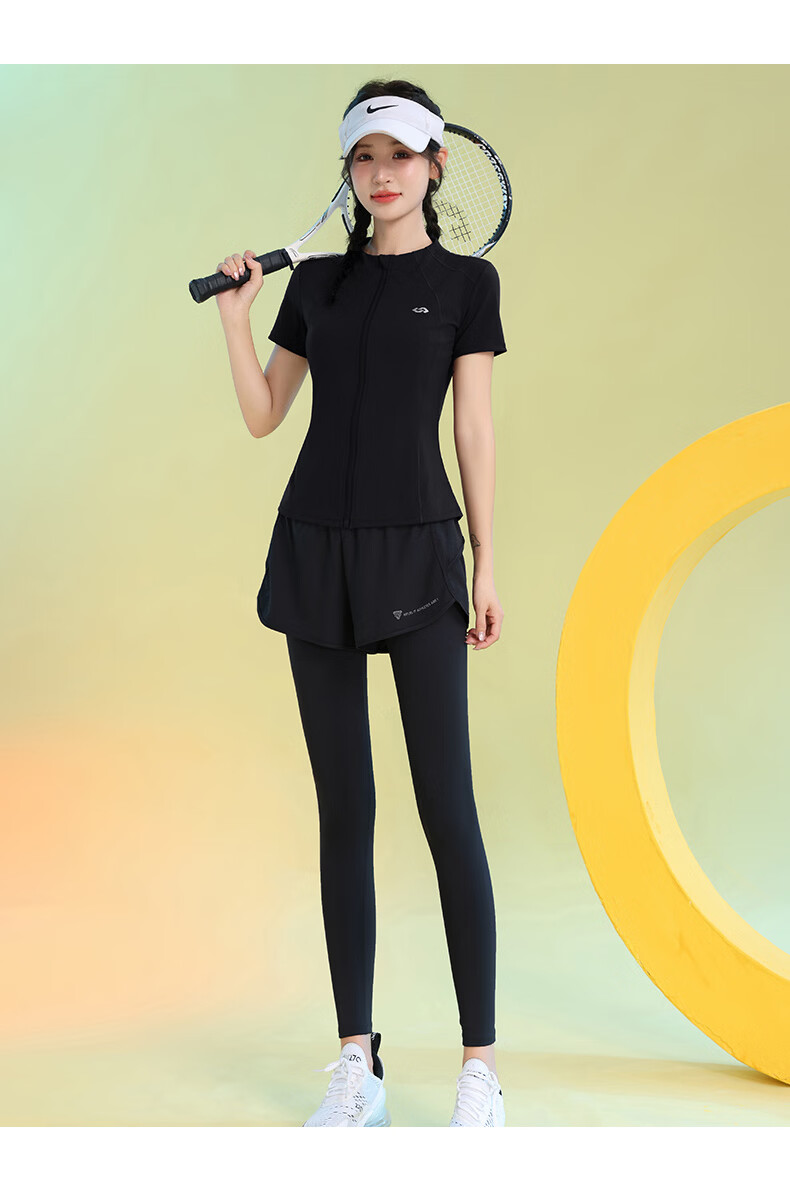 Baisirong Summer Yoga Set for Women Plus Size Loose Breathable Casual Running Sportswear Slim Fit Fitness Yoga Outfit 21