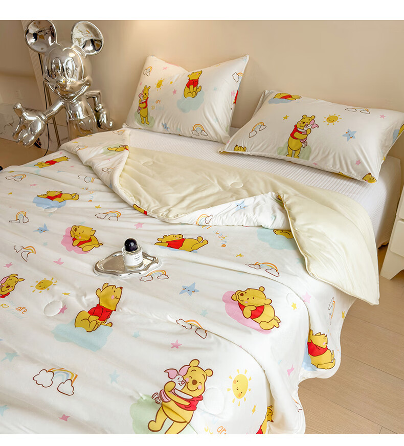 Disney Class A Baby-Grade Knitted Cotton Soybean Summer Quilt 200x230cm Machine Washable Home Air-Conditioning Blanket 14