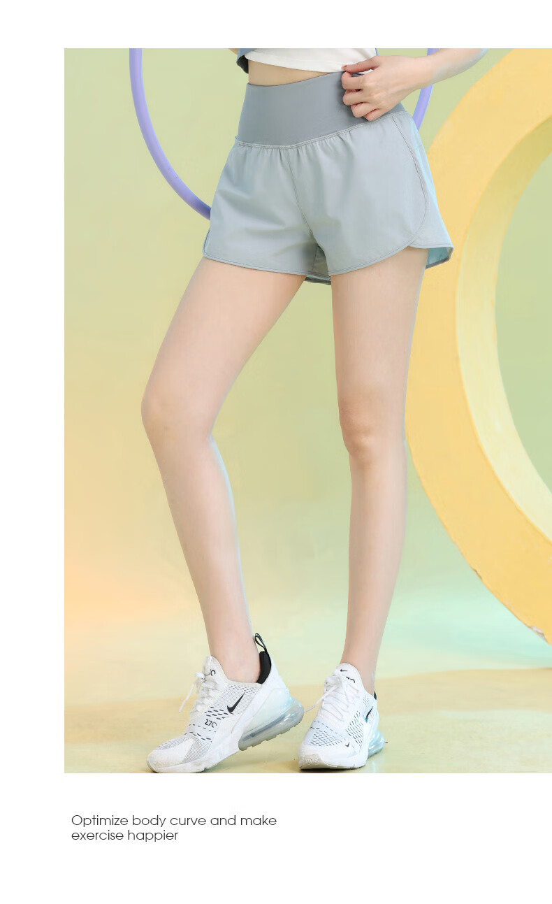 Baisirun Summer Sports Running Shorts for Women with Back Pocket for Phone Quick-Dry Training Straight Fitness Yoga Pants 12