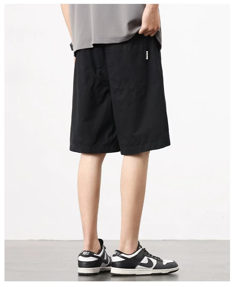 ROMON Men's Cotton Work Shorts Summer 2026 New Loose Straight Casual Mid-Length American Style Thin Five-Point Pants 16