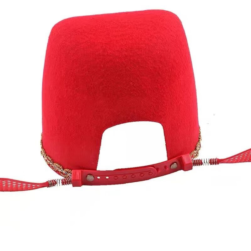 dicify新品状元帽乌纱帽新郎官帽成人儿童道具戏曲帽秀才县官帽 红色