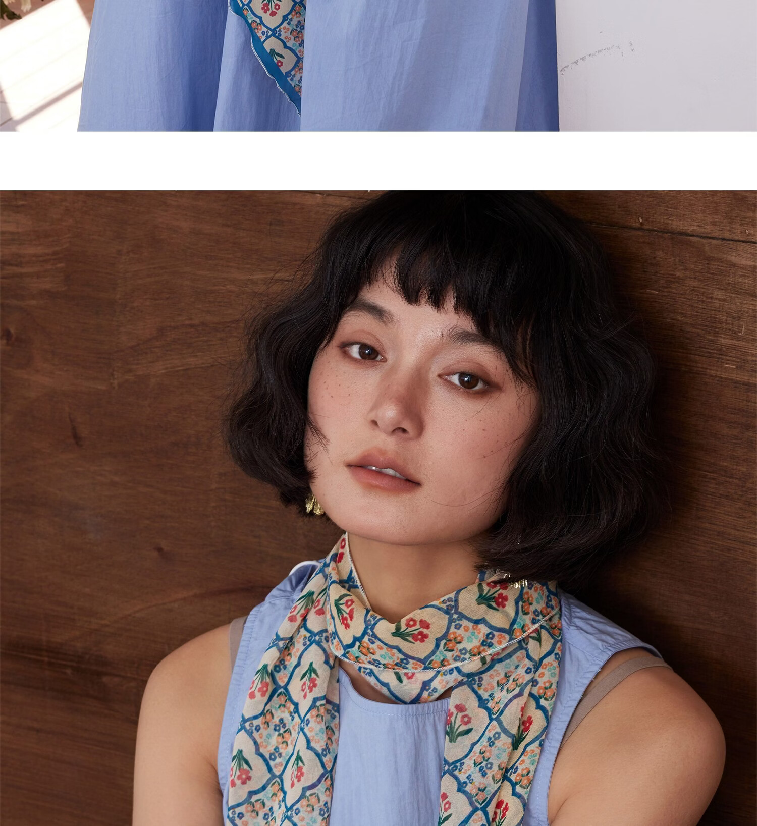 Lagur Shen Yue Same Style "Baoxiang Little Red Flower" Silk Long Scarf for Women Spring Summer Elegant Purple Pink Gift Box Set 29