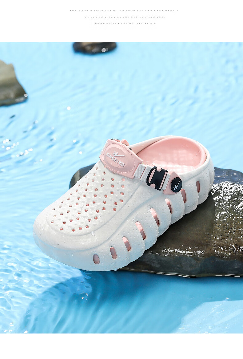 Double Star Children's Summer Slippers Girls' Sandals Big Kids Hole Shoes Outdoor Sports Beach Shoes Pink Size 36-37 4