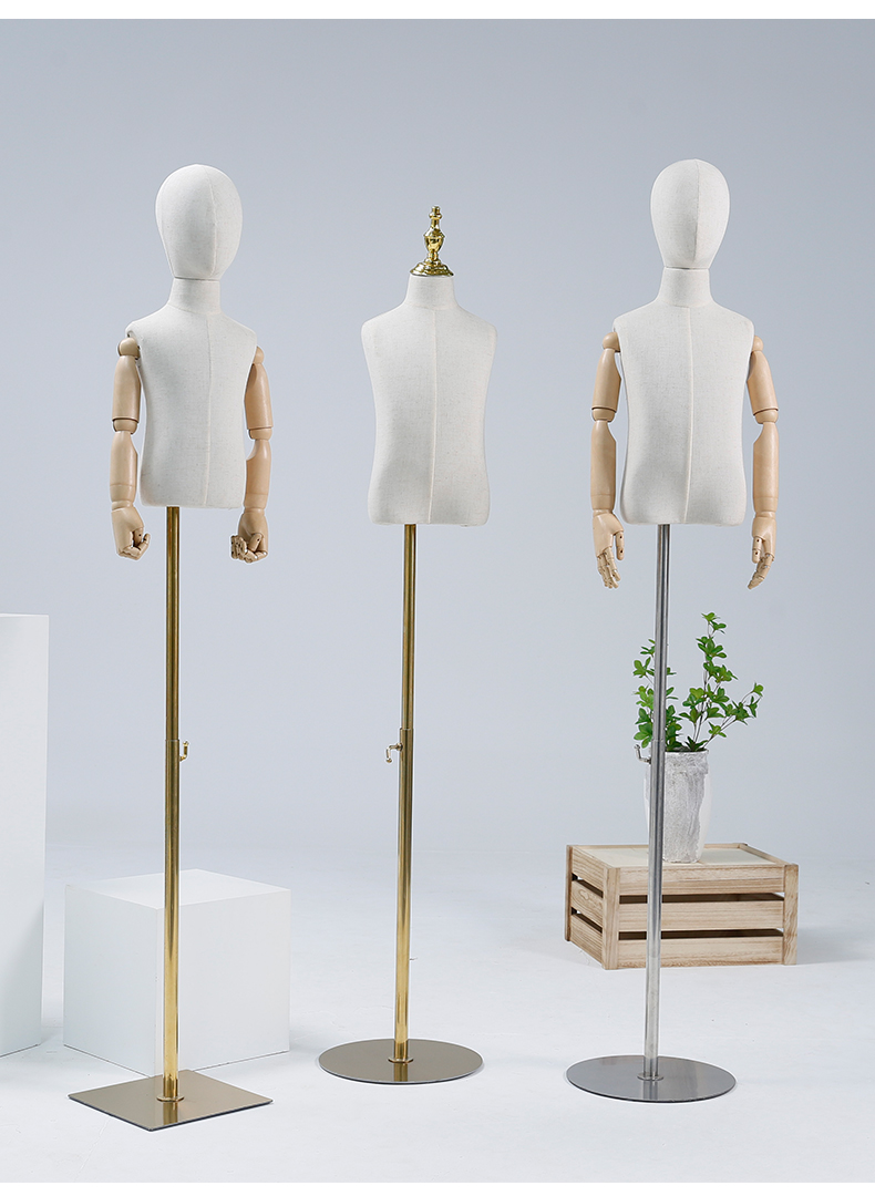 少年仿真模特架儿童模特道具半身橱窗展示架全身男女小孩童装店包布铁