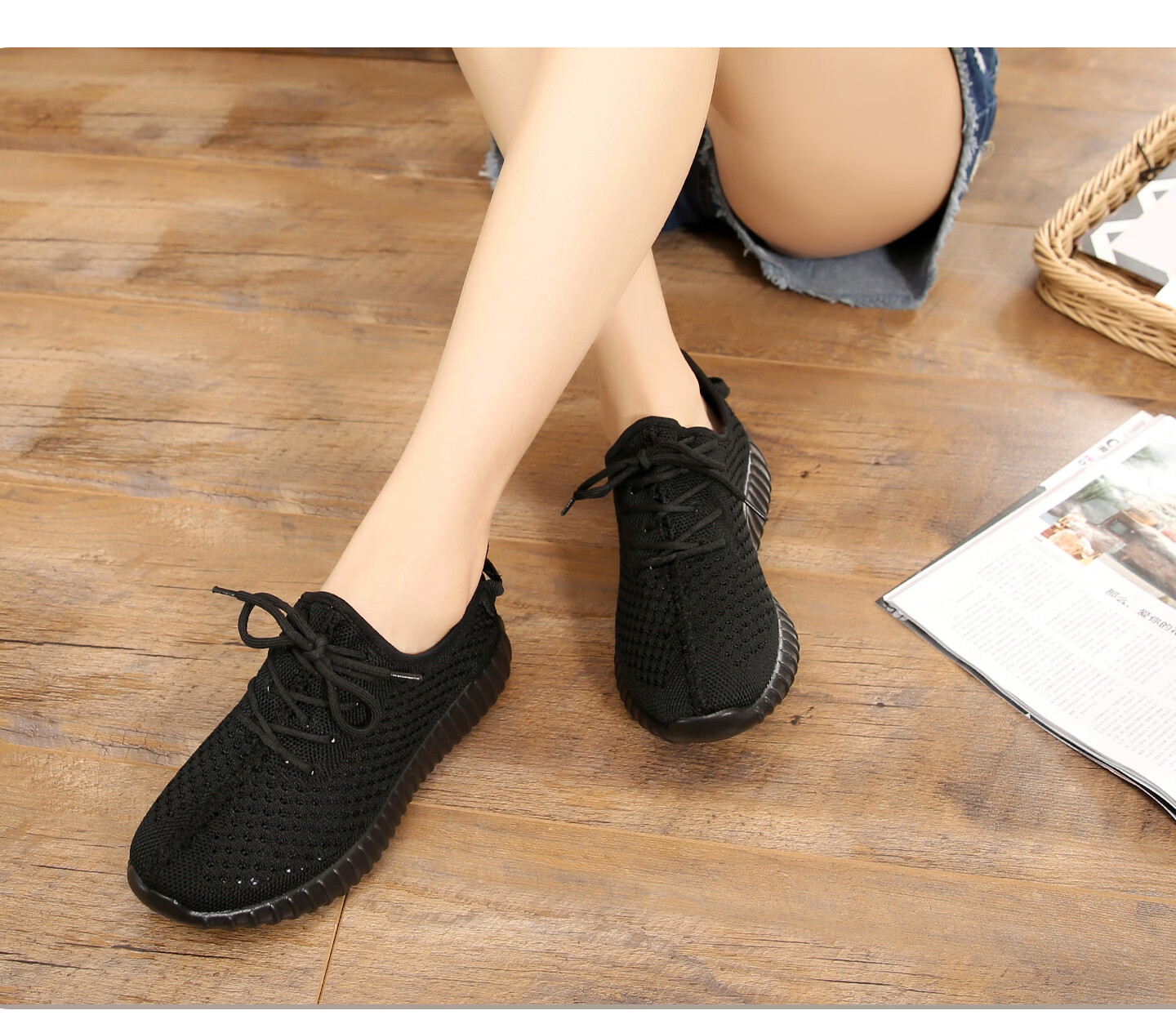 BURUIJING Summer Old Beijing Cloth Shoes Women Mesh Breathable Mom Shoes Sports Casual Shoes 79901 Black 39 17