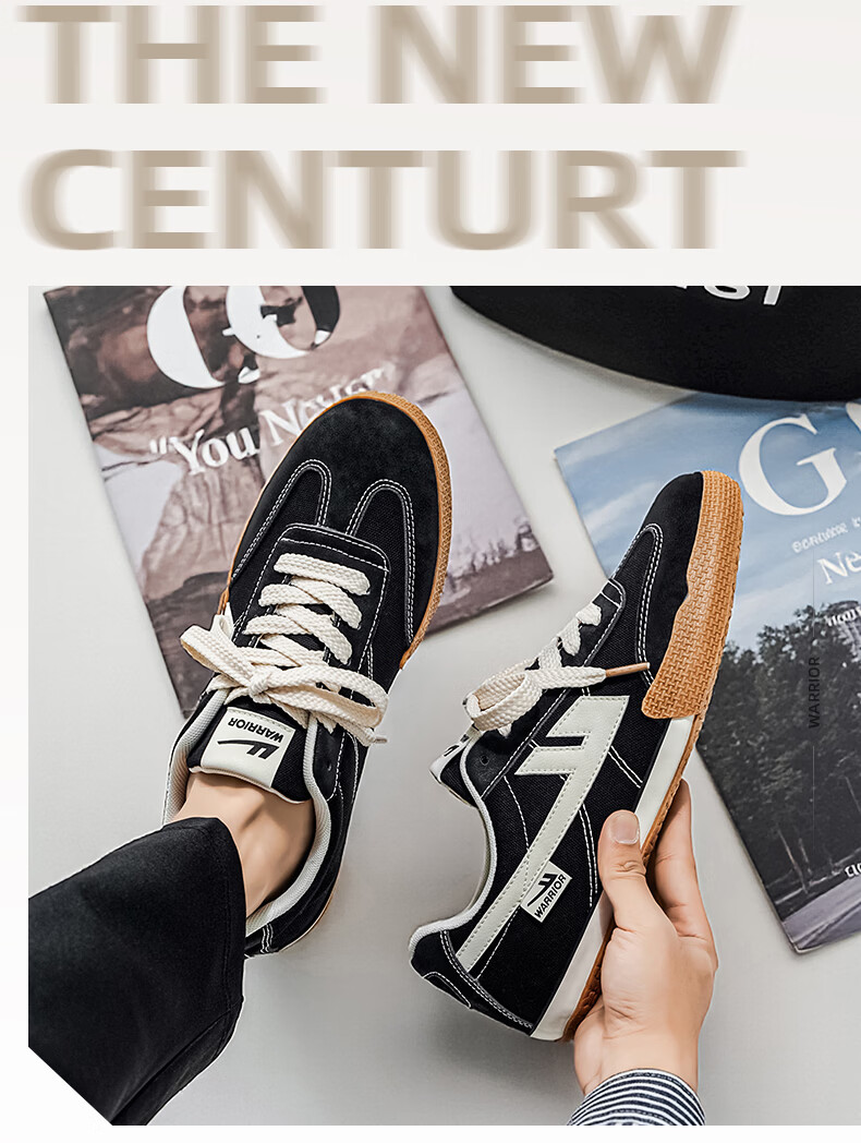 Warrior Official Canvas Shoes Men's Summer Low-top Training Shoes Men's Casual Sneakers 39 Beige 4