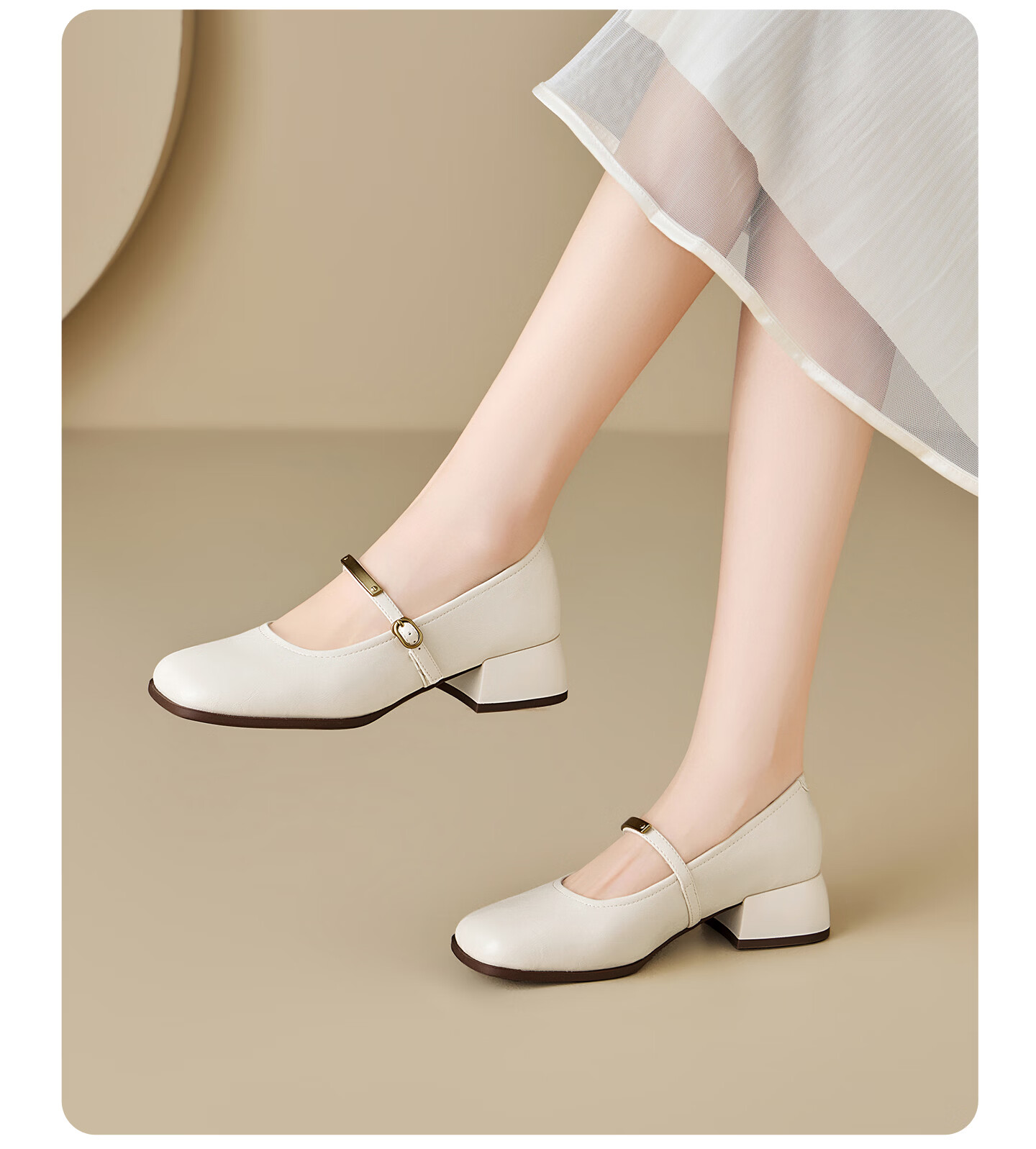 Josiny Mary Jane Flats for Women, Spring And Summer 2025 New Style, Flat Leather Shoes for Commuting, Shallow Mouth Flats, Wine Red, Size 38 12
