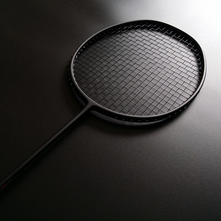 全碳素羽毛球拍单拍国家队高磅进攻型碳纤维小黑拍n90 亚光蓝色 线