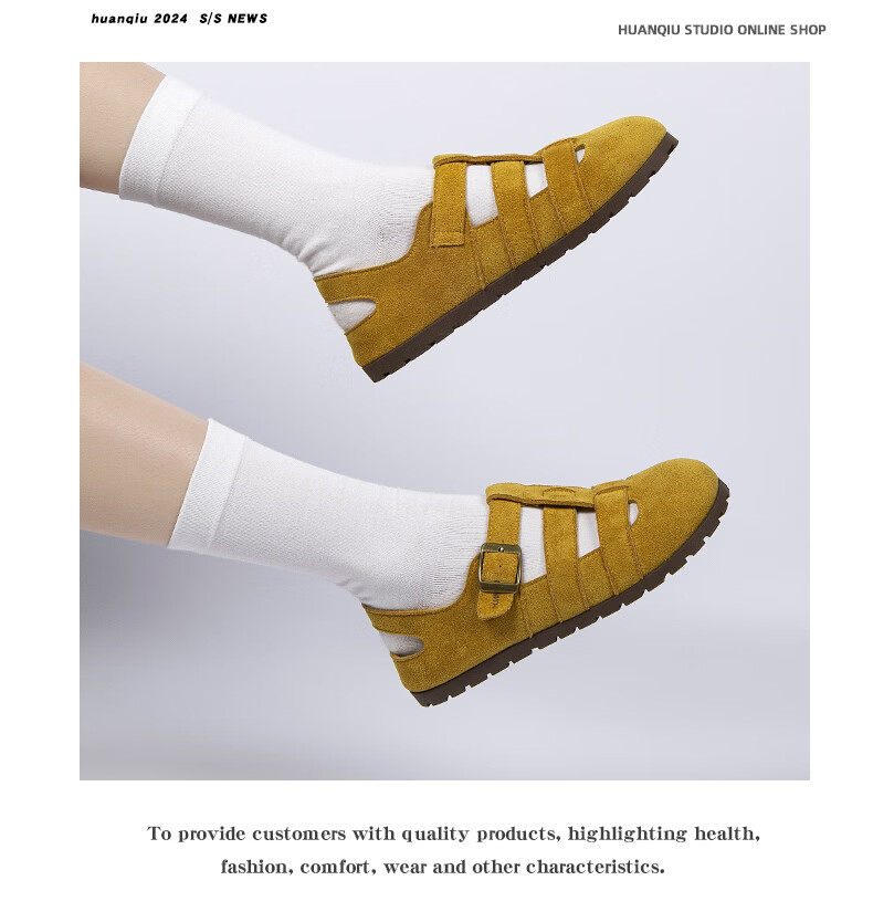 Global Birken Rome Women's Sandals 2026 Summer New Retro Versatile Closed-Toe Hollow Breathable Beach Sandals 10