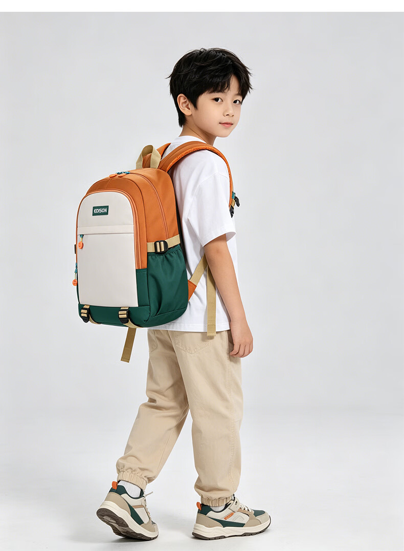 Edison Elementary School Backpack for Grades 1-3 Lightweight Large Capacity Water-Resistant Spring and Autumn Field Trip Study Backpack L08-1 14