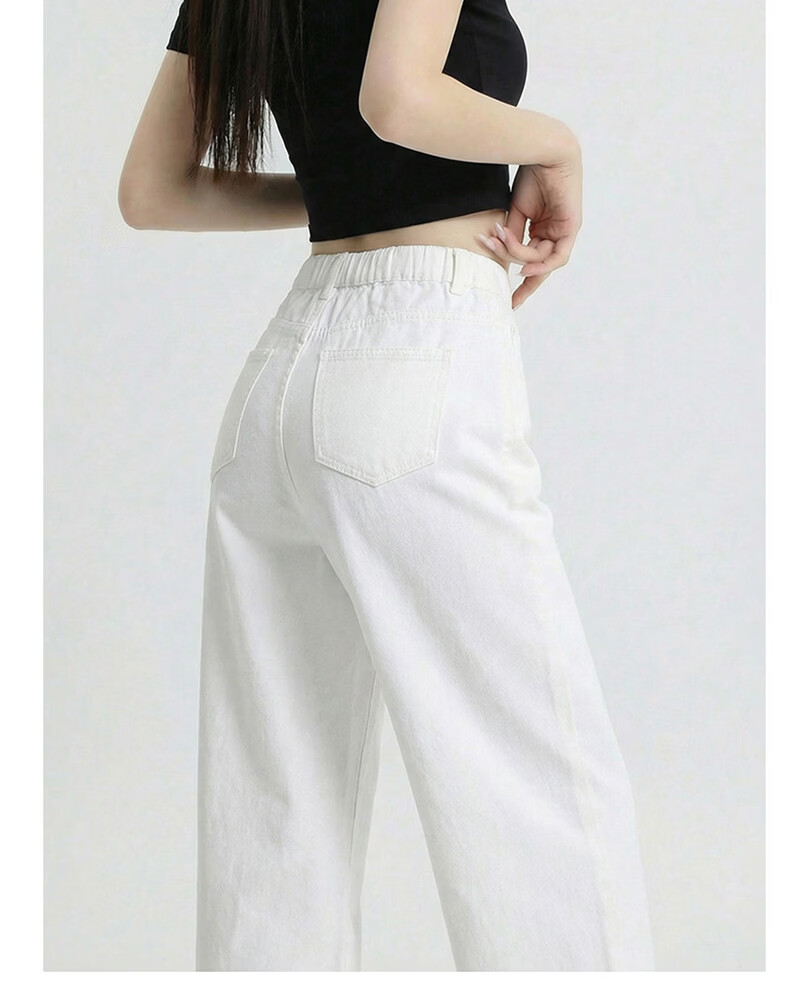 Langsha Tencel Soft Denim Wide-Leg Pants for Women 2026 Summer New Loose High-Waist Slim Straight Ice Silk Casual Long Pants 23