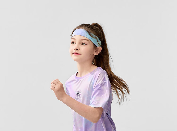 Disney Kids Boys and Girls Sports Set Children's Short Sleeve Two-Piece Summer Casual Outfit Dreamy Blue-Purple Tie-Dye Size 140 20