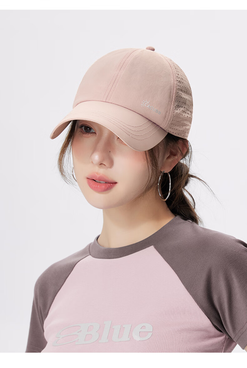 CACUSS Summer Breathable Mesh Baseball Cap for Women Outdoor Lightweight Sun Hat Fashionable Black 17