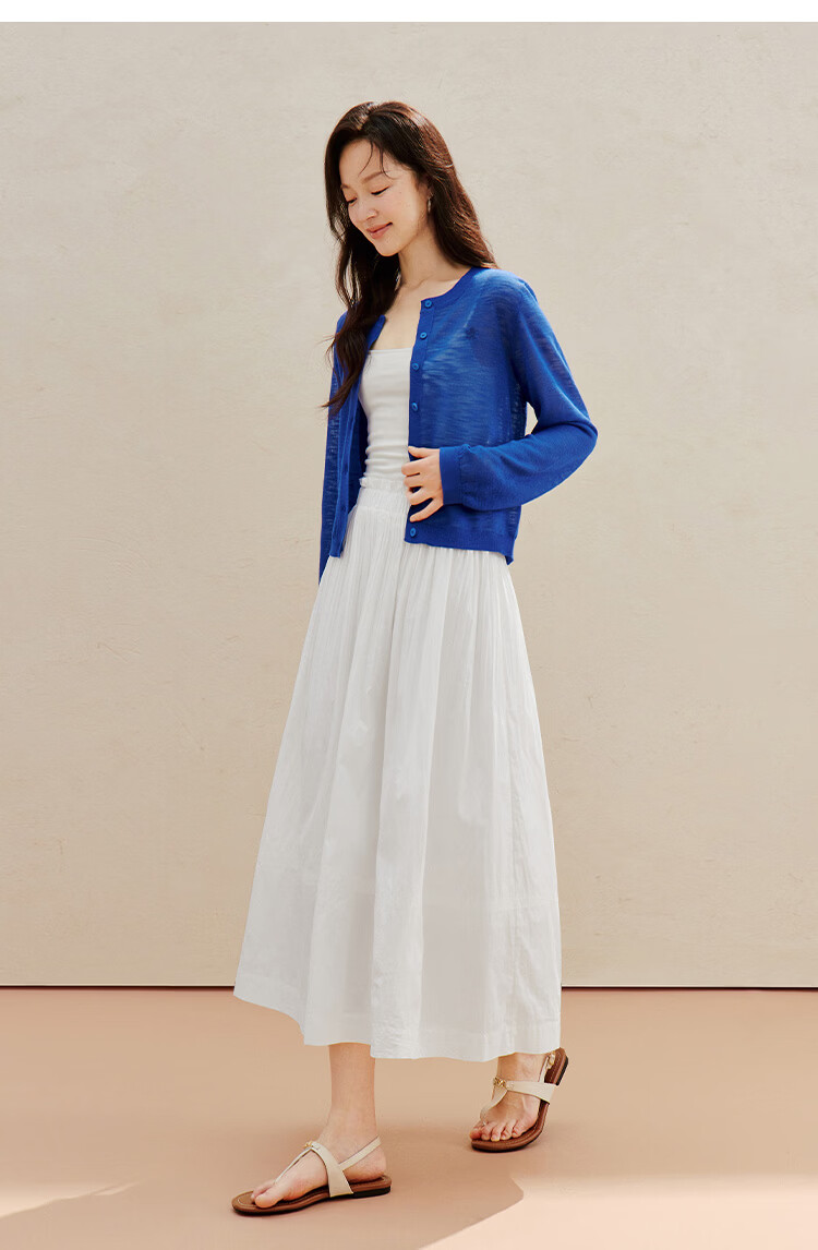 INMAN [Li Landi Same Style] Yellow Rose In Stock | 26 Summer Women's New Pleated A-Line Skirt Goose Yellow M 27