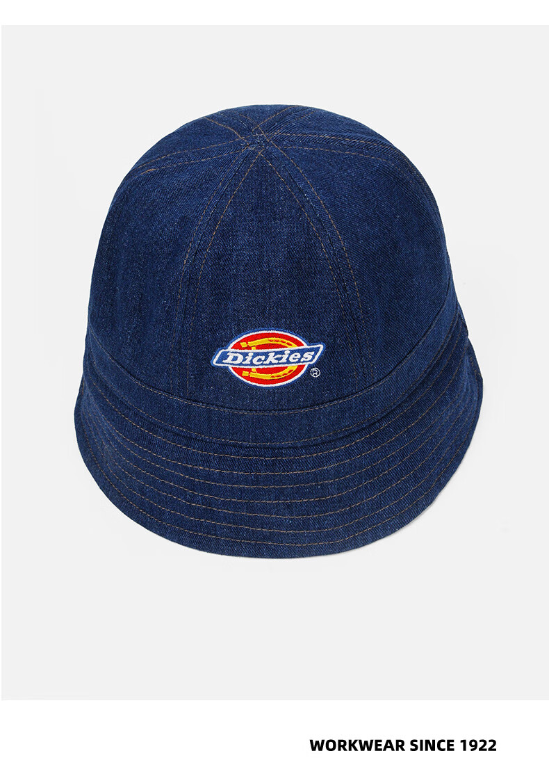 Dickies Women's New Sun Protection Fisherman Hat Large Head Circumference Slimming Face Sunshade Bucket Hat Black for Men and Couples Casual Cap 13