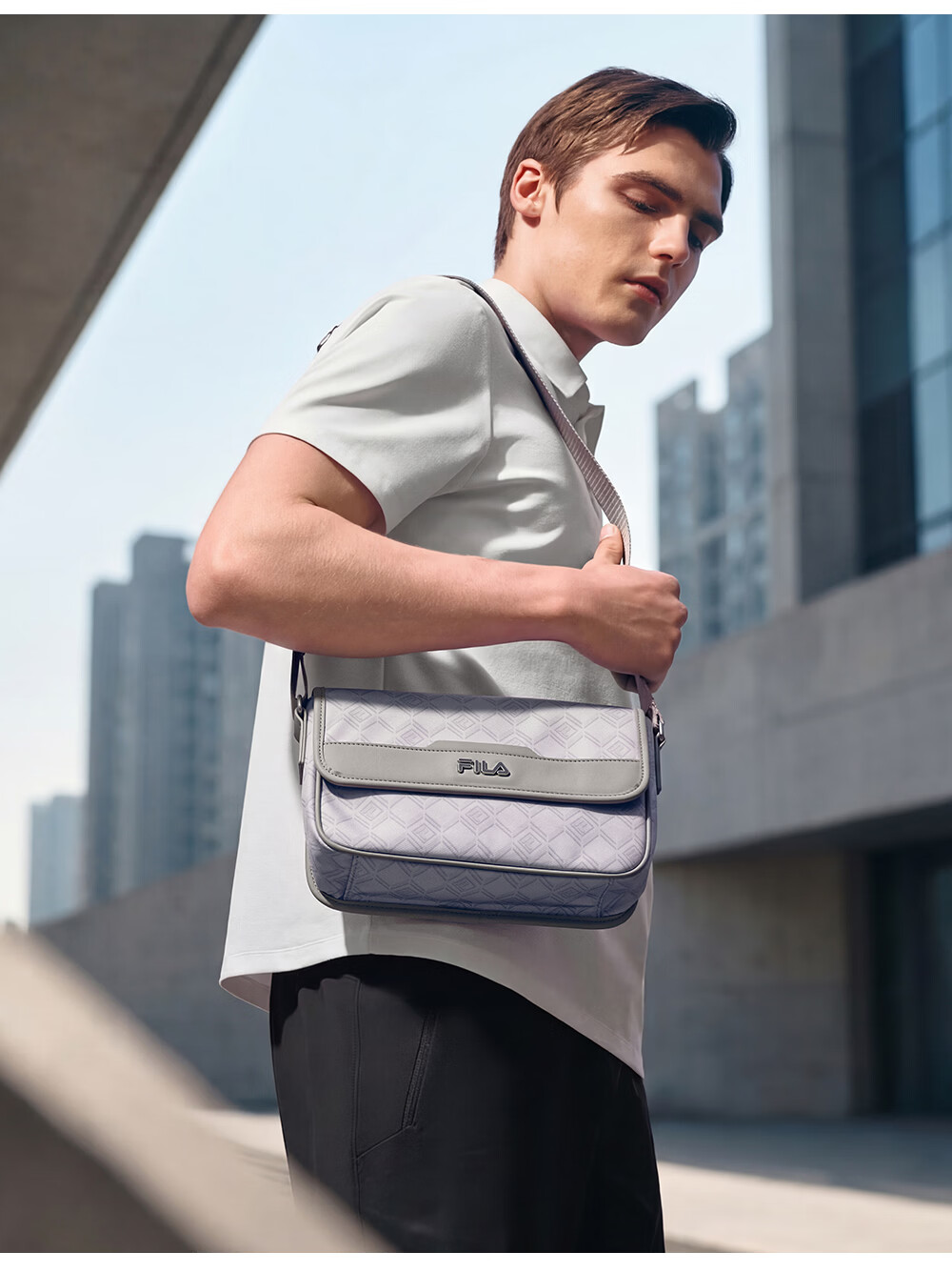 FILA Official Men's Shoulder Bag Crossbody Bag Casual Fashion Summer 2026 Sling Bag 11