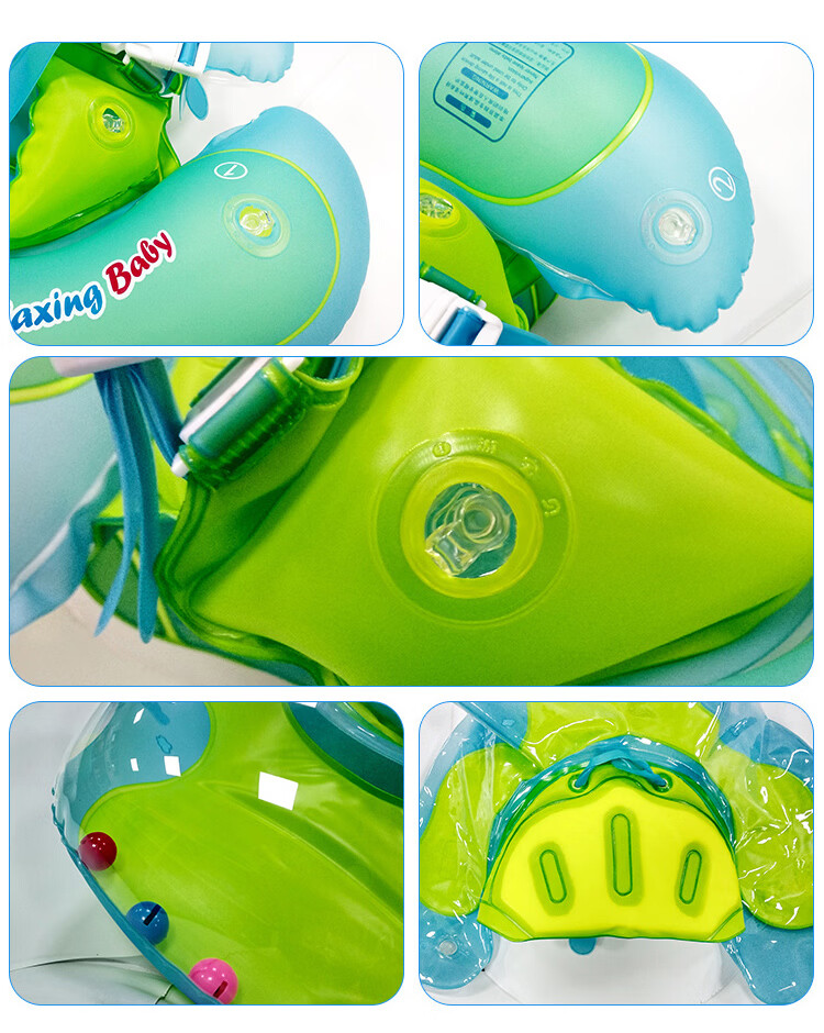 SwimmingBaby Baby Swimming Float Infant Anti-Slip Underarm Ring Newborn Inflatable Swim Seat Anti-Tip Ring 12