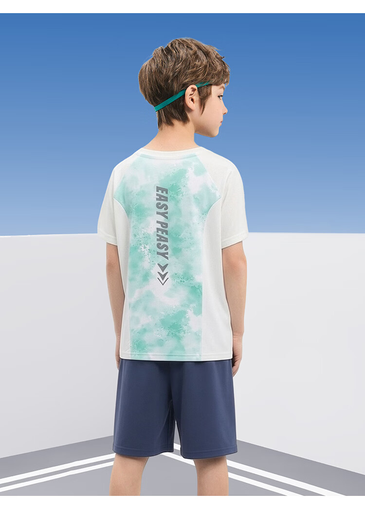 Disney Kids Boys and Girls Sports Set Children's Short Sleeve Two-Piece Summer Casual Outfit Dreamy Blue-Purple Tie-Dye Size 140 34