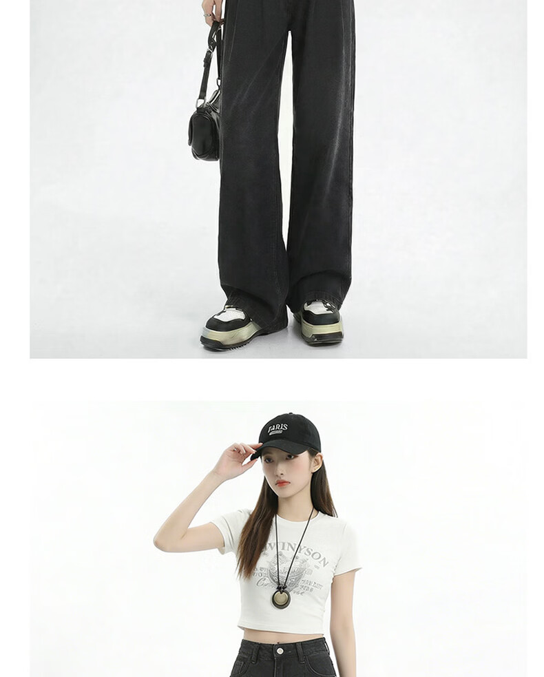 Langsha Tencel Soft Denim Wide-Leg Pants for Women 2026 Summer New Loose High-Waist Slim Straight Ice Silk Casual Long Pants 18