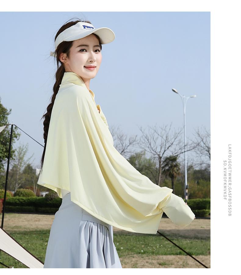 Combo Women's Ice Silk Cooling Sunscreen Jacket Short UV Protection Lightweight Skin Jacket for Summer Outdoor Fishing 21