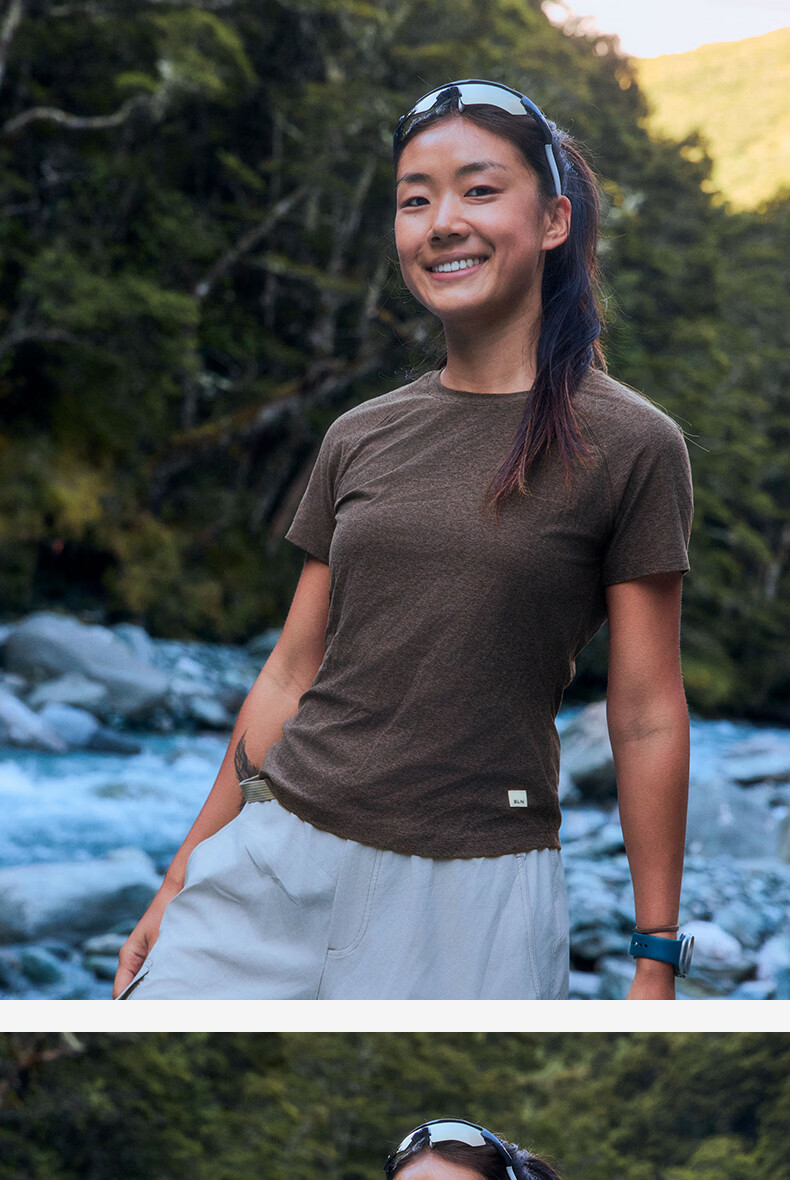 BEIN SPACE Summer Outdoor Lightweight Sports Hiking Moisture-Wicking Quick-Dry Soft Women's Short Sleeve T-Shirt J017 Mist White L 22