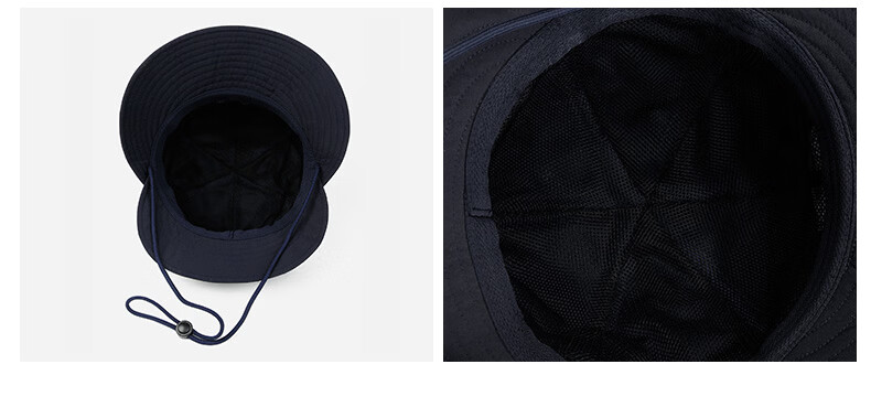 Dickies New Solid Color Double Brim Sunshade Fisherman Hat Unisex Couple Large Brim Breathable Sun Protection Hiking Cap Blue 7