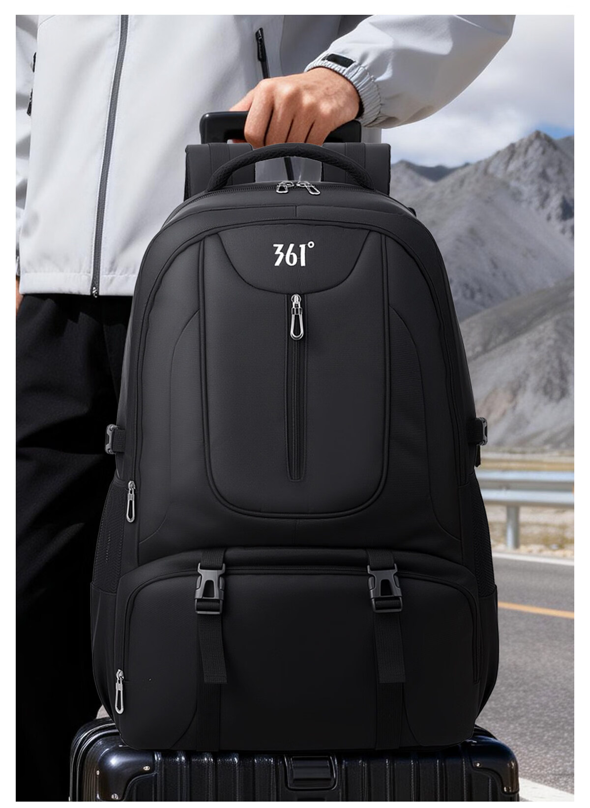 361° Large Capacity Men's Backpack 2026 New Outdoor Travel Hiking Durable Luggage Bag 21