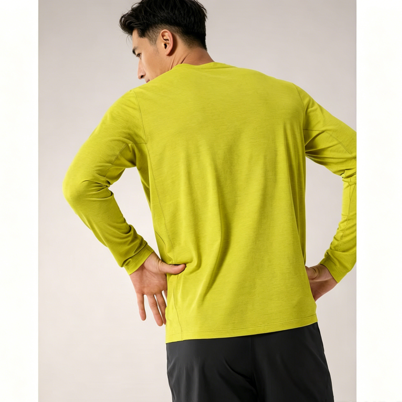 ARC'TERYX CORMAC CREW Comfortable Men's Quick-Dry Long Sleeve Crew Neck T-Shirt Luminous Green XL 7
