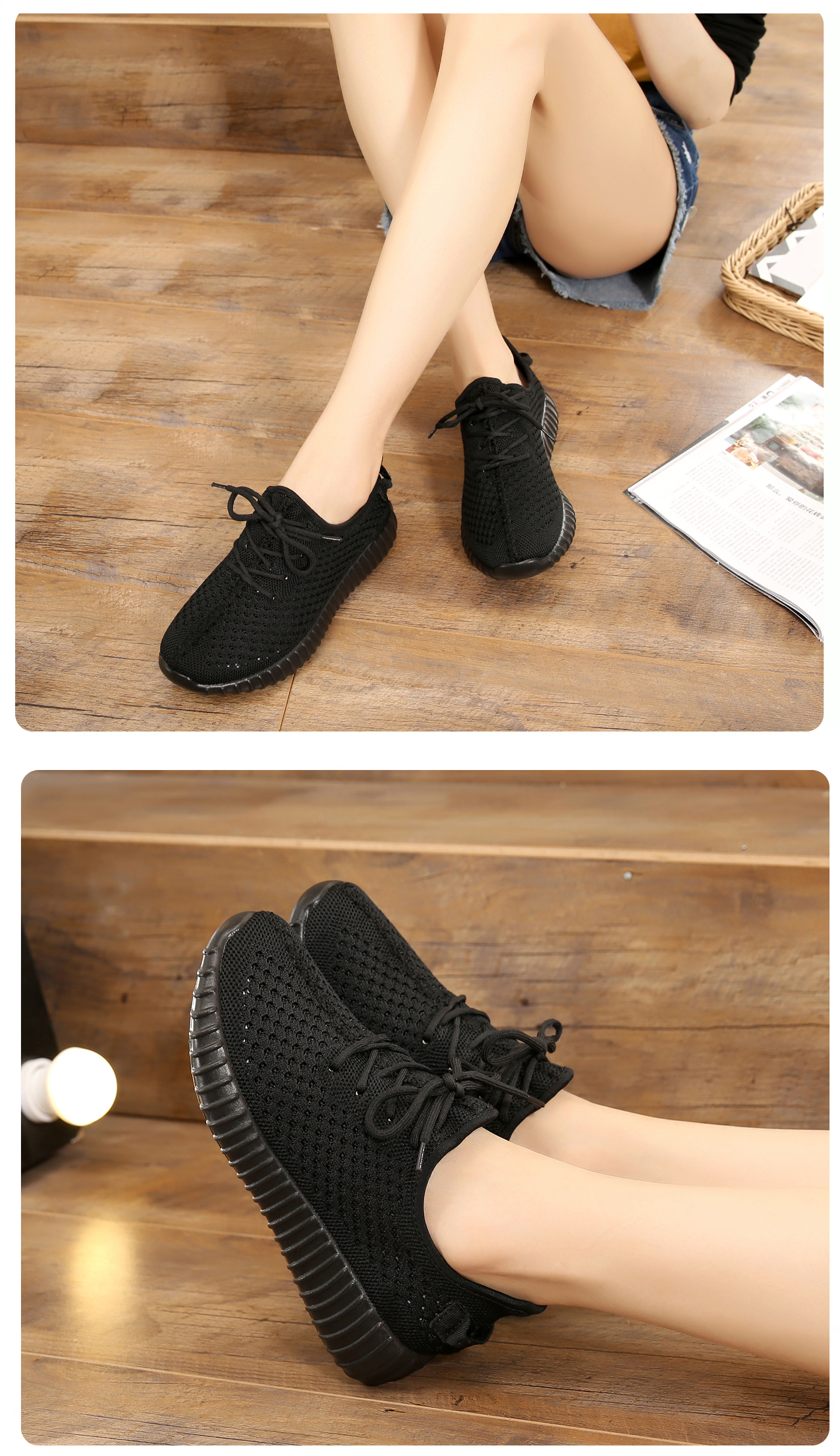 BURUIJING Summer Old Beijing Cloth Shoes Women Mesh Breathable Mom Shoes Sports Casual Shoes 79901 Black 39 16