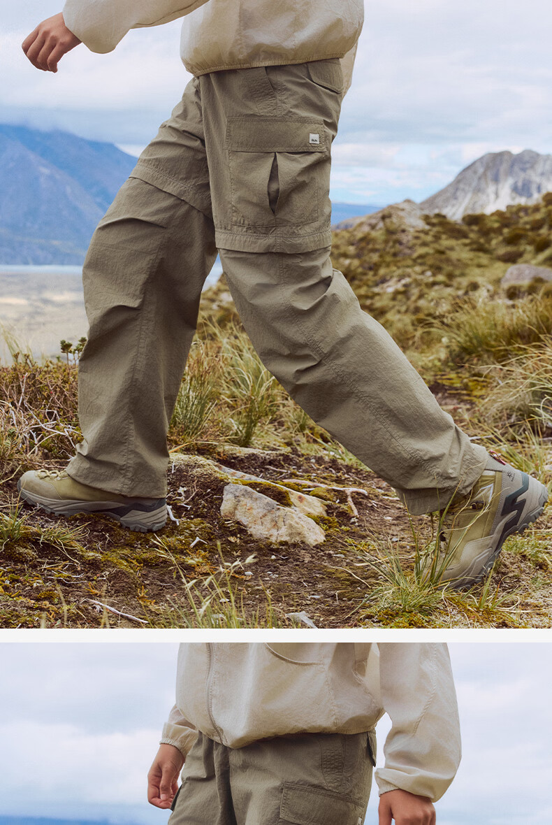 BEIN SPACE Summer New Women's Hiking Durable Water-Repellent Detachable Outdoor Long Pants Mountaineering Pants A080 Moon Shadow Gray L 28