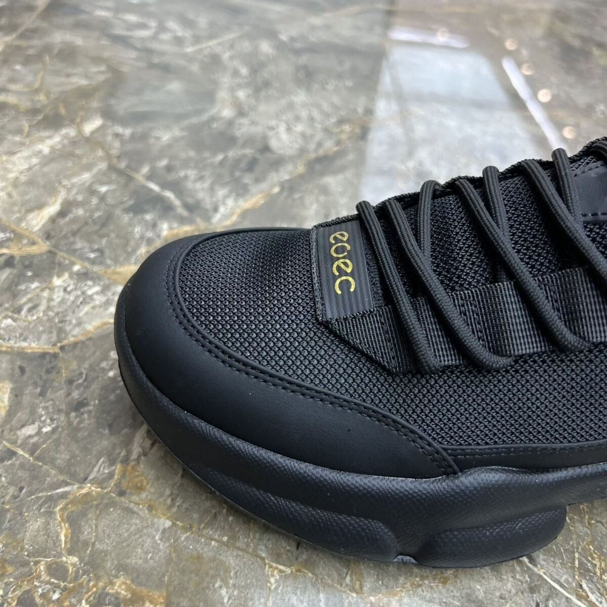 VANCAMEL Men's Outdoor Hiking Shoes 2026 Summer New Breathable Running Sports Casual Commuter Shoes Black Gold 39 4