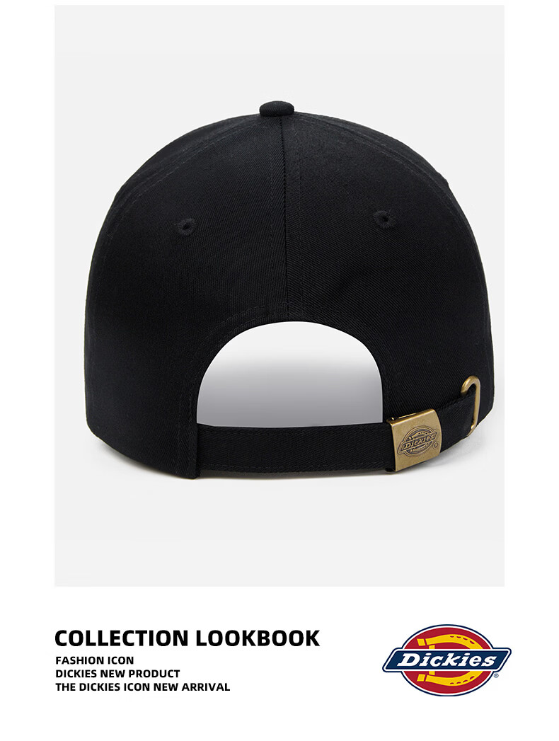 Dickies Unisex New Letter Baseball Cap Large Head Circumference Simple Sunshade Outdoor Sports Duckbill Hat Navy Blue 10