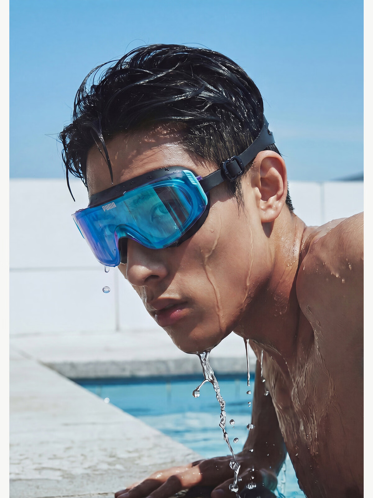 PUMA Adult Large Frame HD Anti-Fog Swimming Goggles UV Protection Eco-Friendly Soft Silicone Seamless Waterproof Goggles 27