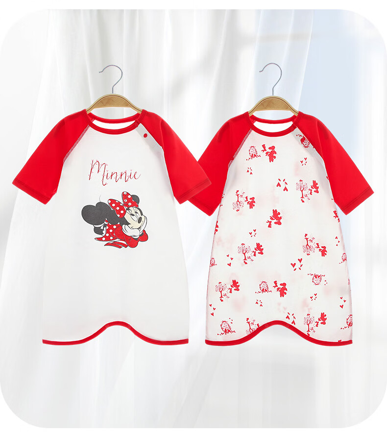 Disney Baby Summer Thin Sleeping Bag Newborn Romper Crawling Suit Sleepwear Pure Cotton Full Moon Baby Pajamas 20