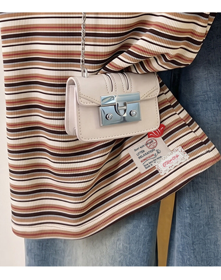 TonLion 2026 Summer Women's Striped Slim Fit Short Sleeve T-Shirt, Stylish and Comfortable, Age-Reducing Basic Tee 5