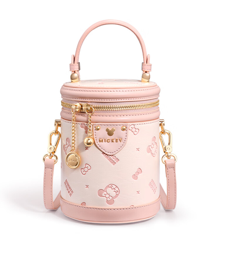 Disney 2026 New Niche Bucket Bag Women's Handbag Crossbody Lucky Round Bucket Bag Birthday Gift for Girlfriend 15