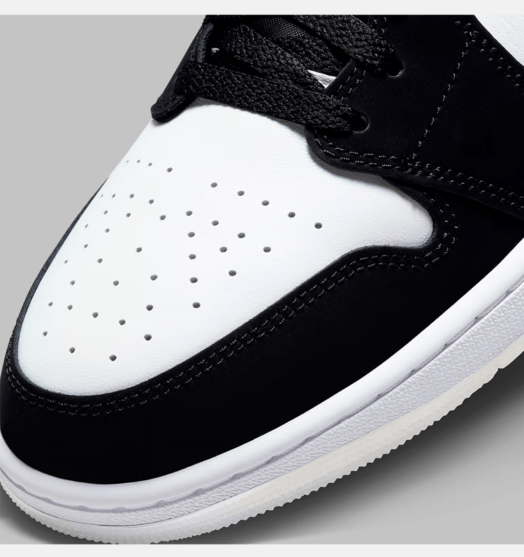 nike耐克air jordan 1 mid aj1中帮白黑钻石男子篮球鞋 dh6933-100 dh