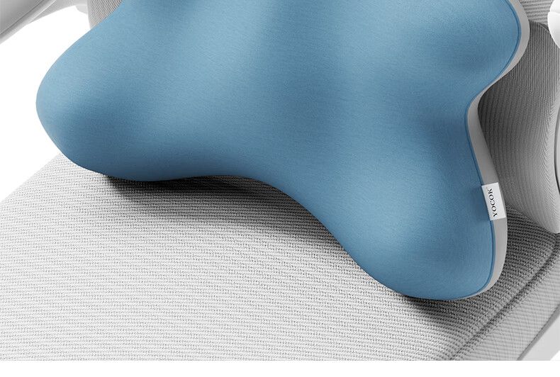 YOCOK Lumbar Support Cushion Pillow Office Chair Waist Pillow Car Seat Cushion Long Sitting Lumbar Support Blue Version 20