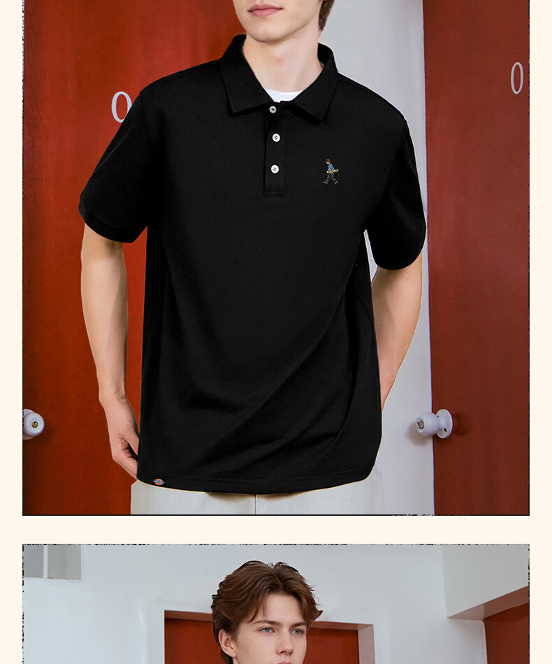 Dickies Mulberry Silk Short Sleeve Polo Shirt Men Summer New Antibacterial Cooling Light Business Collar T-Shirt B Light Gray L 8