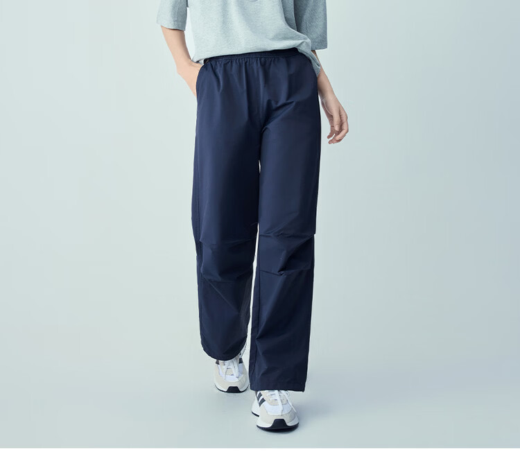 Giordano Women's Pants 2026 Summer Black Technology Cooling Pleated Elastic Waist Jogger Cargo Pants 05416309 14