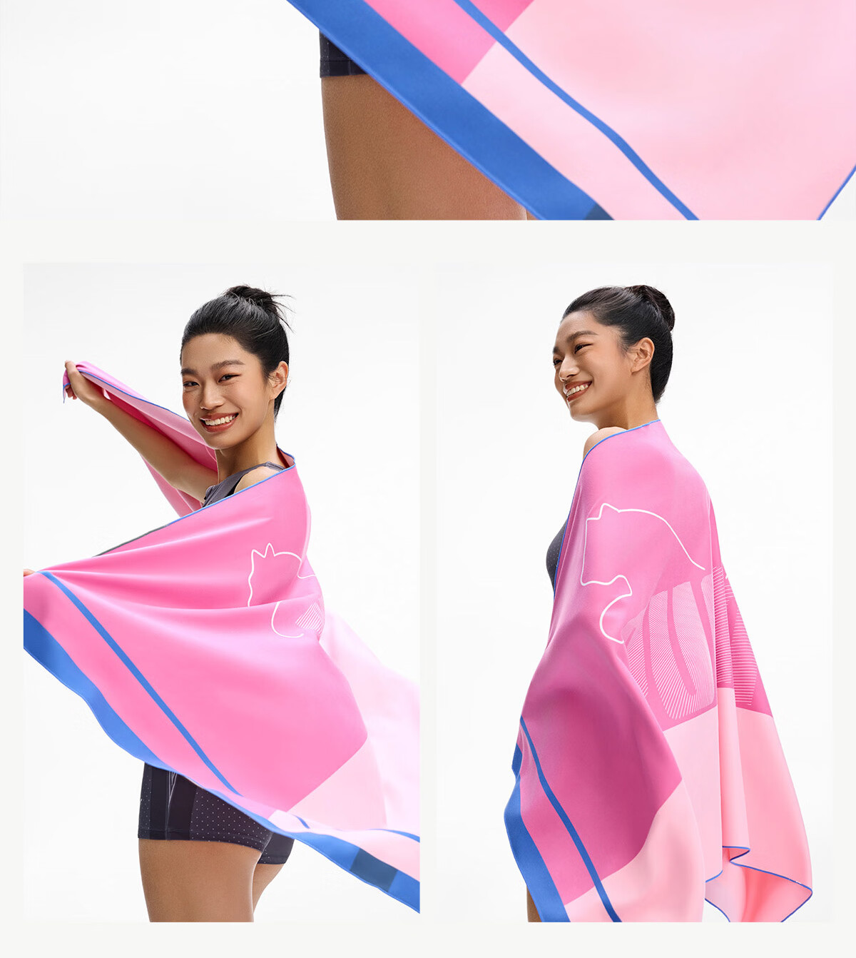 PUMA Adult Sensitive Skin Sports Towel 10A Antibacterial Long-Lasting Dry Home Travel Portable Towel 45