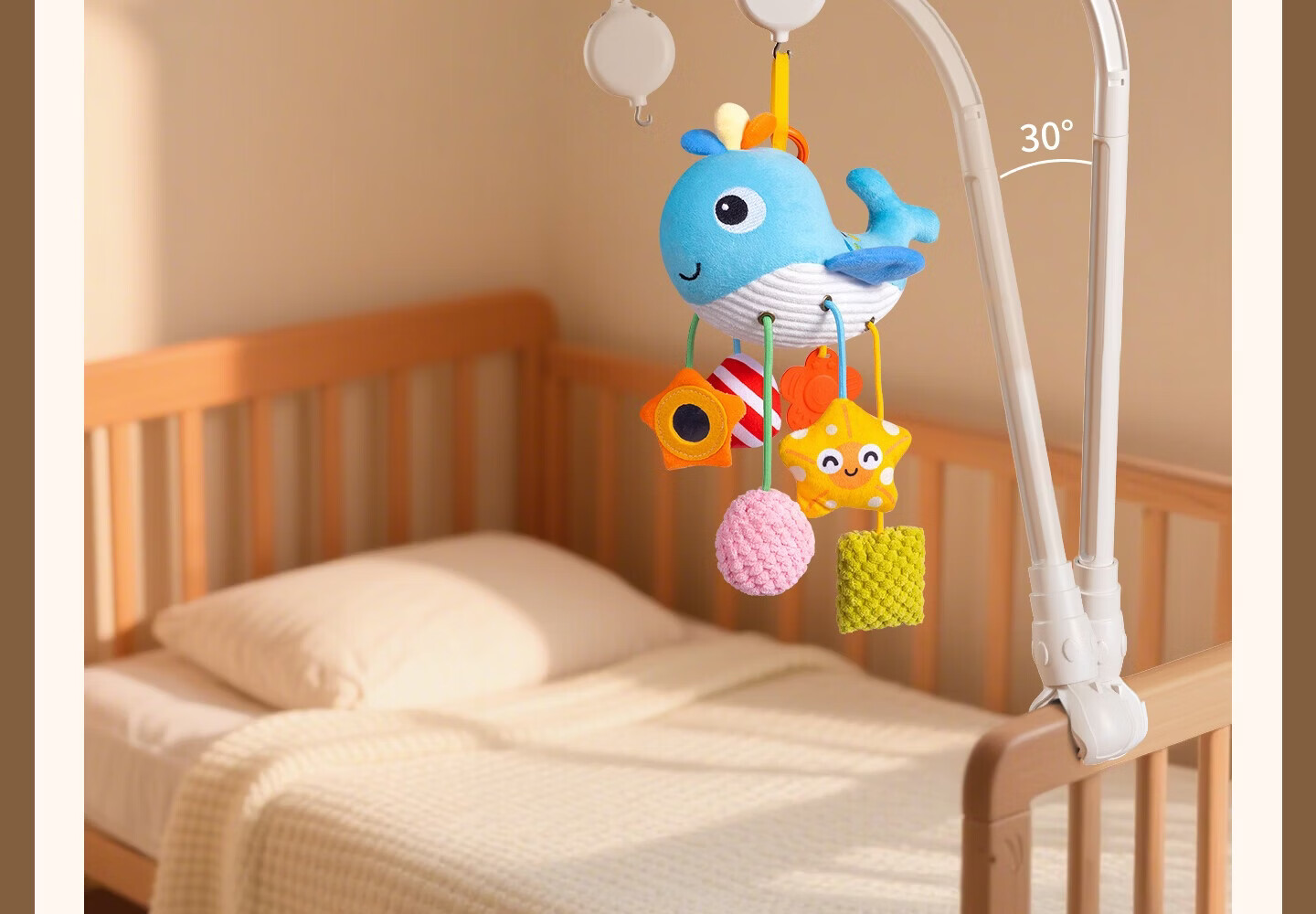 Yisrui Bed Bell Stand Hanging DIY Bracket Rod Clamp for Stroller Diaper Table Crib Headboard Accessories 9