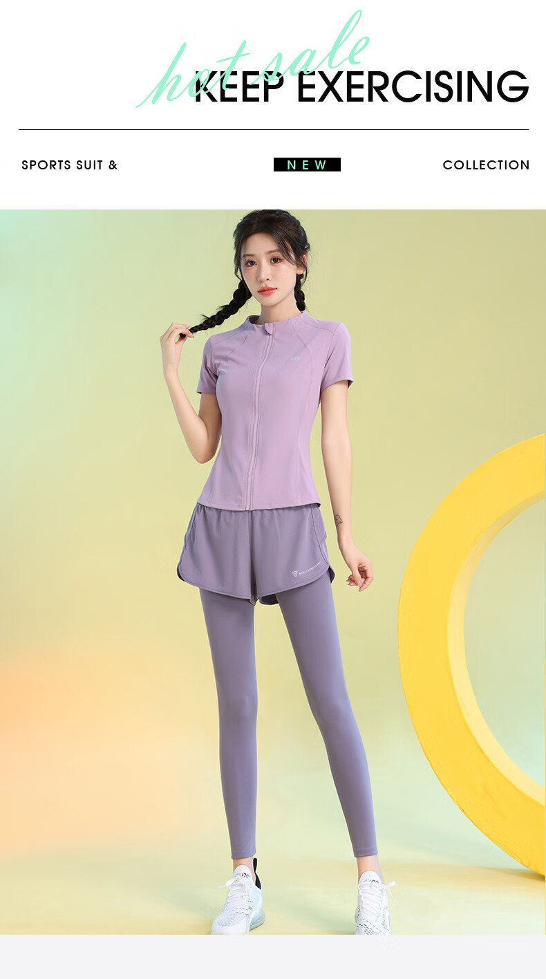 Baisirong Summer Yoga Set for Women Plus Size Loose Breathable Casual Running Sportswear Slim Fit Fitness Yoga Outfit 1