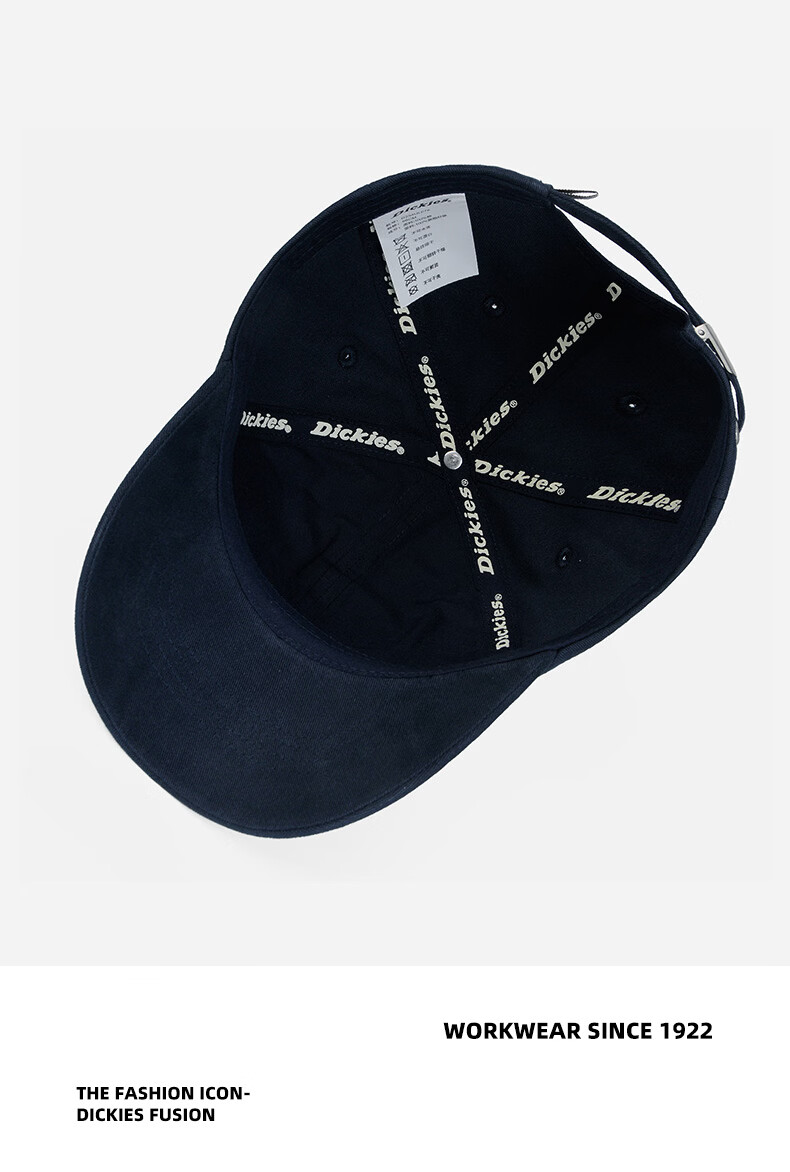 Dickies New Unisex Baseball Cap Large Head Size Slimming Letter Line Versatile Sun Protection Outdoor Blue Duckbill Hat 7