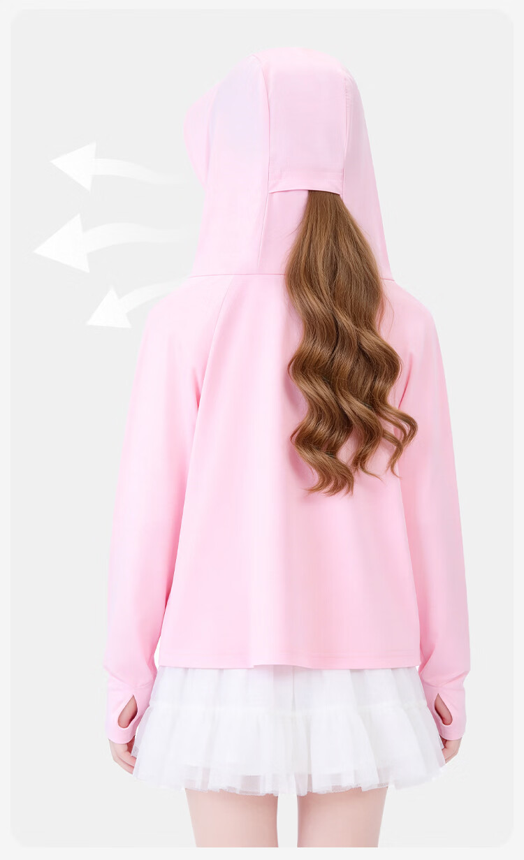 Disney Girls' Zootopia Sun Protection Jacket Lightweight Hooded Ice Silk Coat UPF50+ Pink 150 6