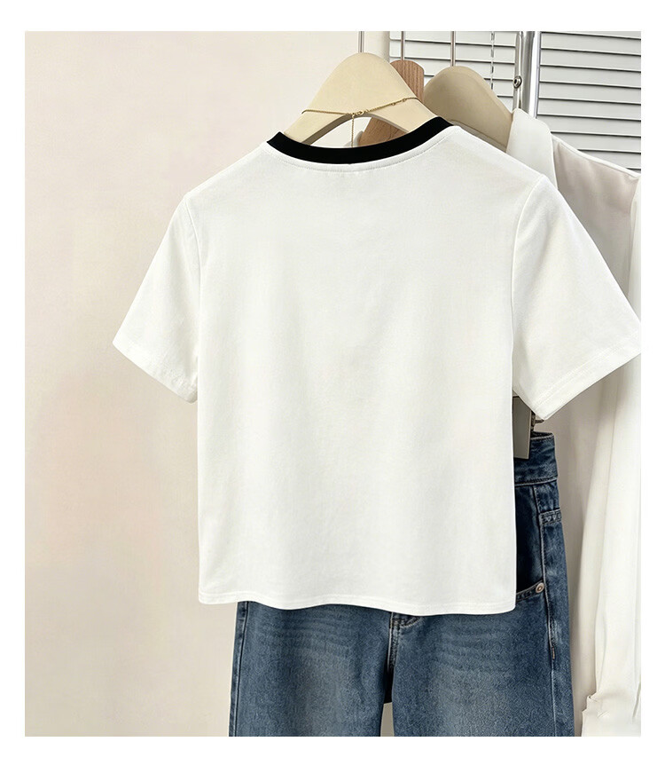 TonLion 2026 Summer New Couple Short Sleeve T-Shirt Unisex Shoulder Top Summer Trendy Short Sports Style 15