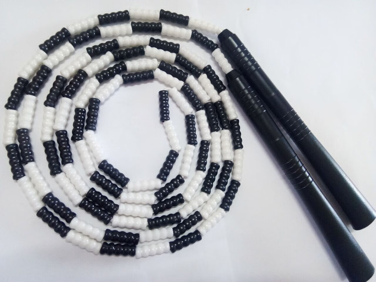 竹节跳绳软硬竹节儿童中小学生幼儿考试比赛珠节健身花样跳绳桔色软